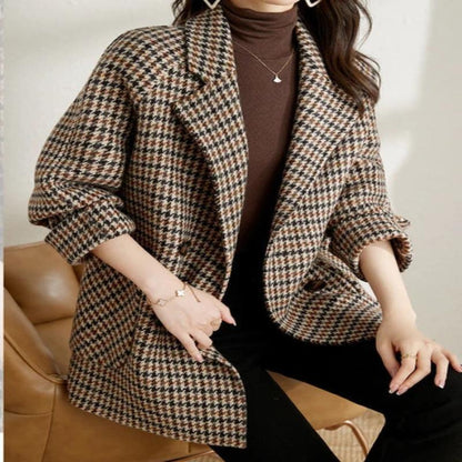 Harper™ - Vintage Plaid Blazer Coat