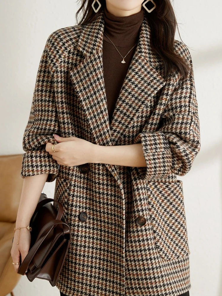 Harper™ - Vintage Plaid Blazer Coat