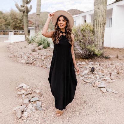 Veloura | Light & Refined Halter Maxi Dress