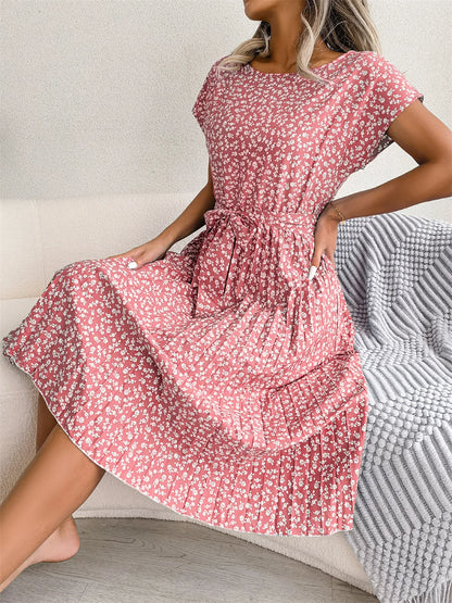 Zoe - Floral Print Wrap Midi Dress
