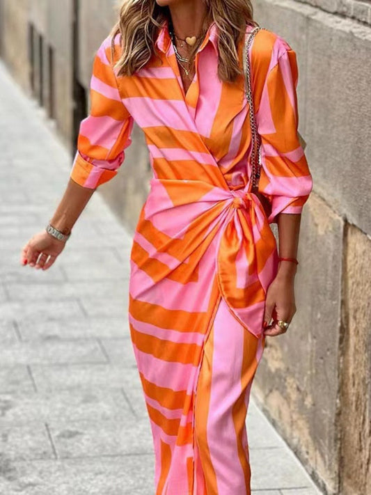 Diane - Wrap dress with 3/4 sleeves for women
