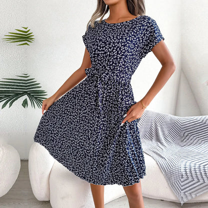 Zoe - Floral Print Wrap Midi Dress