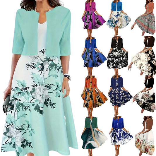 Emilie - Chic ladies summer midi dress with blazer