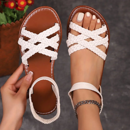 FERN | BRAIDED ANKLE STRAP SANDALS