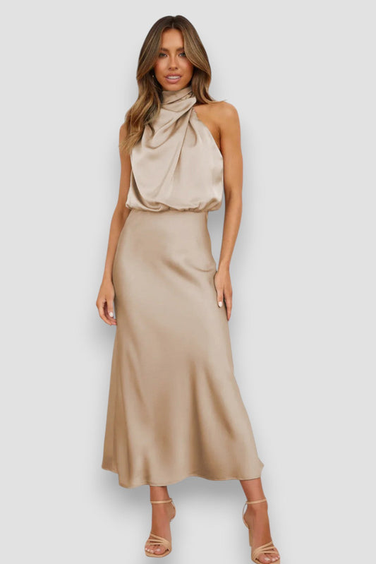 Carlina | Neutral-Toned Day Dress