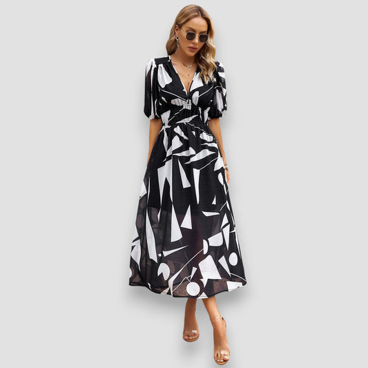Ariadne | Monochrome Chic Maxi Dress
