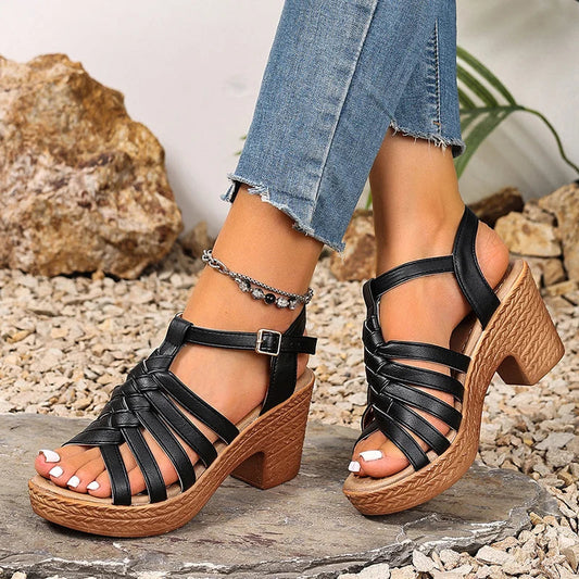 VIOLA | STRAPPY BLOCK HEEL SANDALS