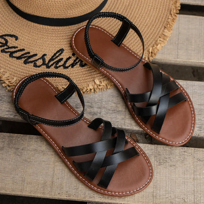 FERN | BRAIDED ANKLE STRAP SANDALS
