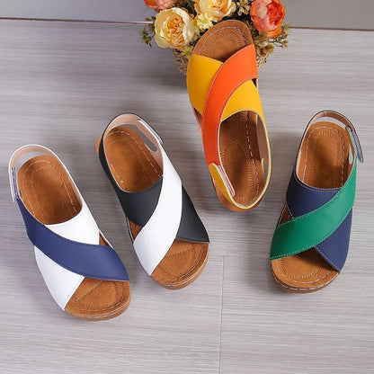 GWEN | TWO-TONE COMFORT SANDALS