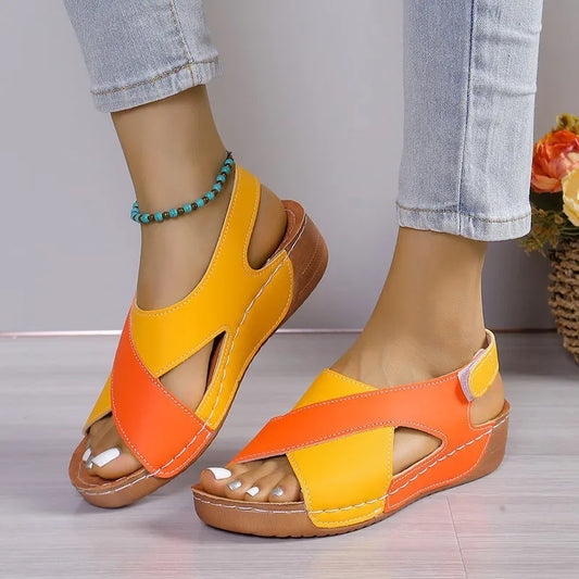GWEN | TWO-TONE COMFORT SANDALS