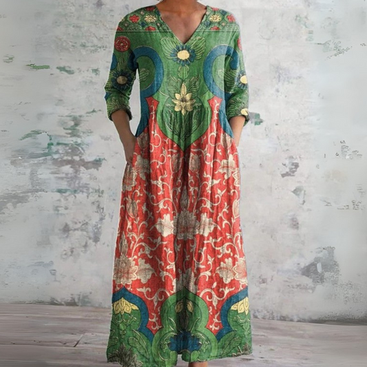 Judith | Vintage Floral Maxi Dress