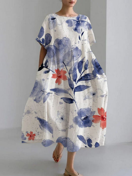 CLARA - CHIC FLOWER PATTERN DRESS
