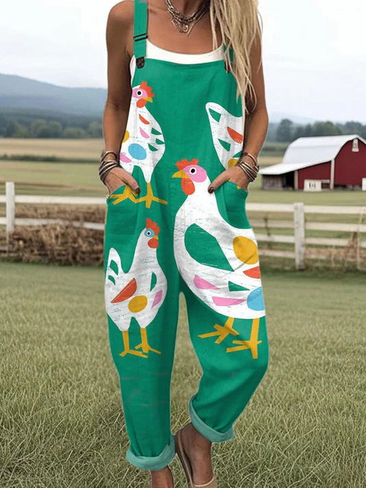 Bird Garden Jumpsuit - Breezy Style for Warm Days