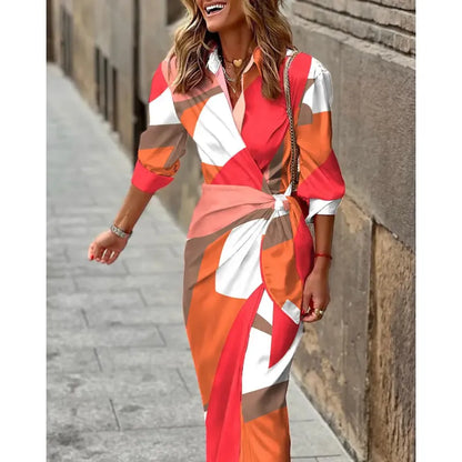 Diane - Wrap dress with 3/4 sleeves for women