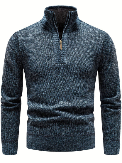 Elton Casual Style Half-Zip Sweater