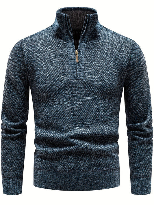 Elton Casual Style Half-Zip Sweater