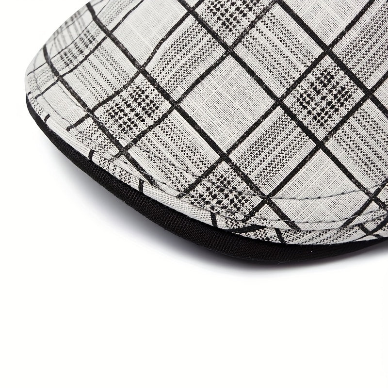 Stonemont™ | Plaid Beret Cap – Lightweight, Adjustable & Season-Ready