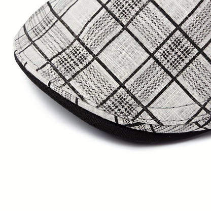 Stonemont™ | Plaid Beret Cap – Lightweight, Adjustable & Season-Ready