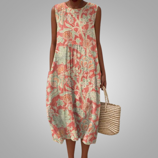 Flora | Coral Bloom Dress