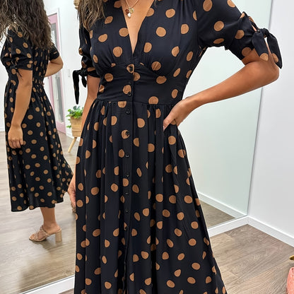 Nipa | Polka Dot V-Neck Dress