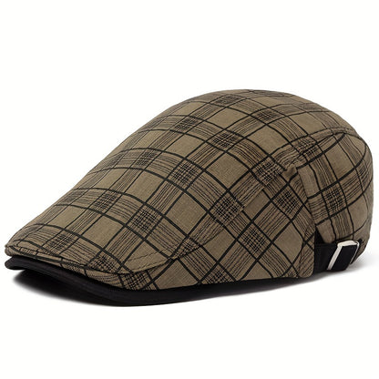 Stonemont™ | Plaid Beret Cap – Lightweight, Adjustable & Season-Ready