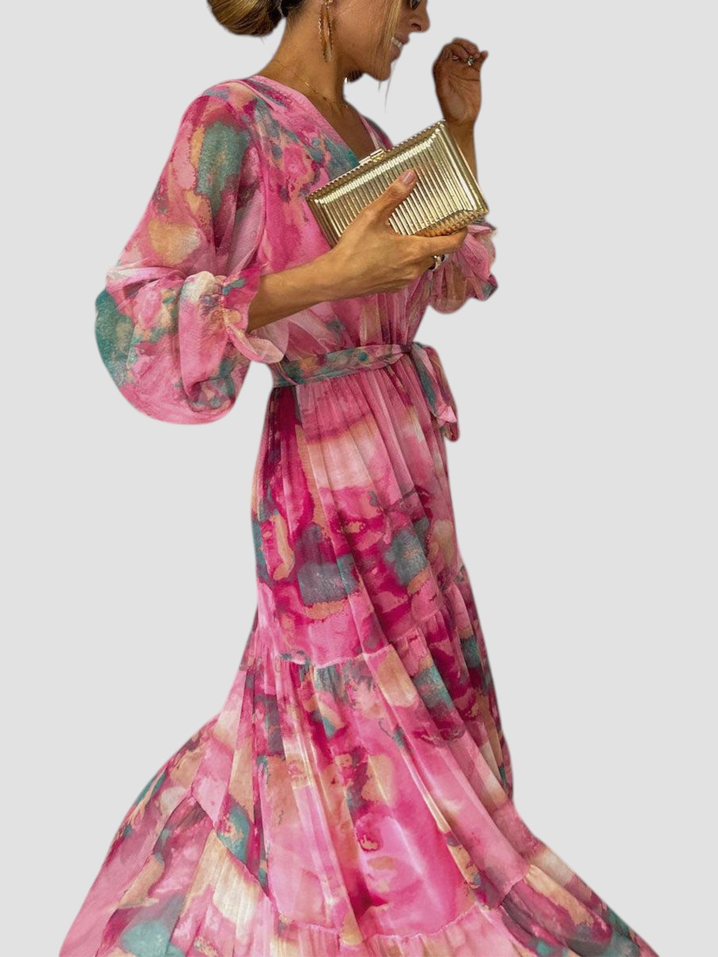 Arianna | Vibrant Pink Elegance Dress