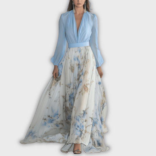 Tess | Elegant Floral Long Dress