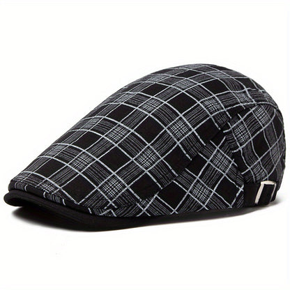 Stonemont™ | Plaid Beret Cap – Lightweight, Adjustable & Season-Ready