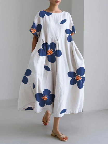 Sylvie | Long Summer Dress with Vivid Flowers