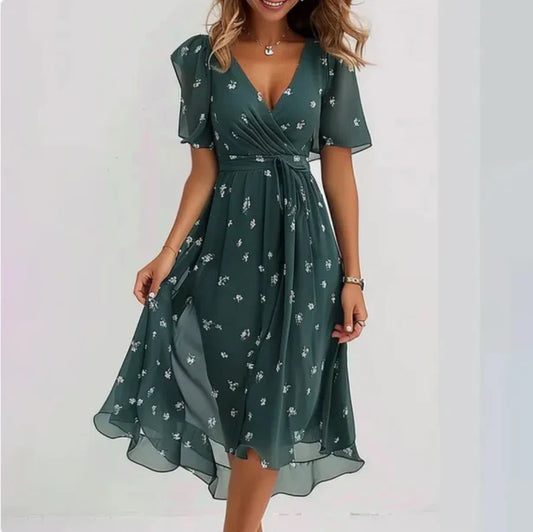 Liza | Elegant V-neck Dress