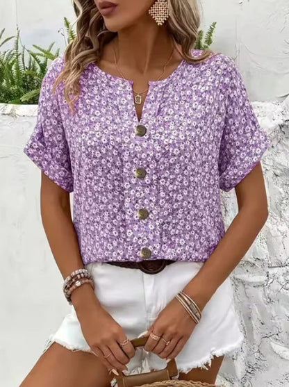 Jelena | Elegant Summer Floral Top