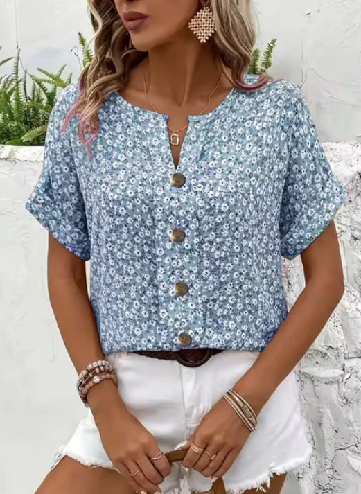 Jelena | Elegant Summer Floral Top