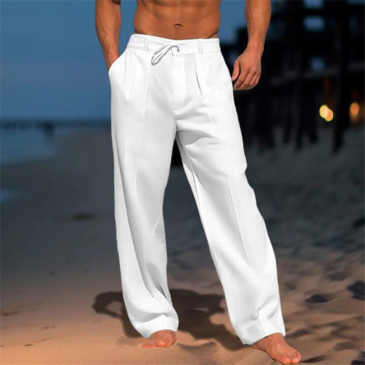 Andrei - Plain Linen Trousers