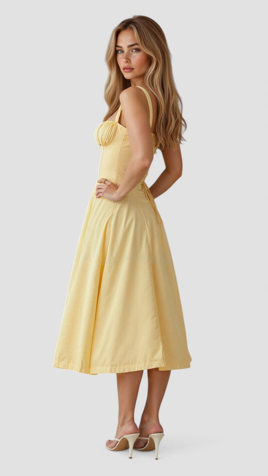 Cianna | Soft Beige Summer Dress