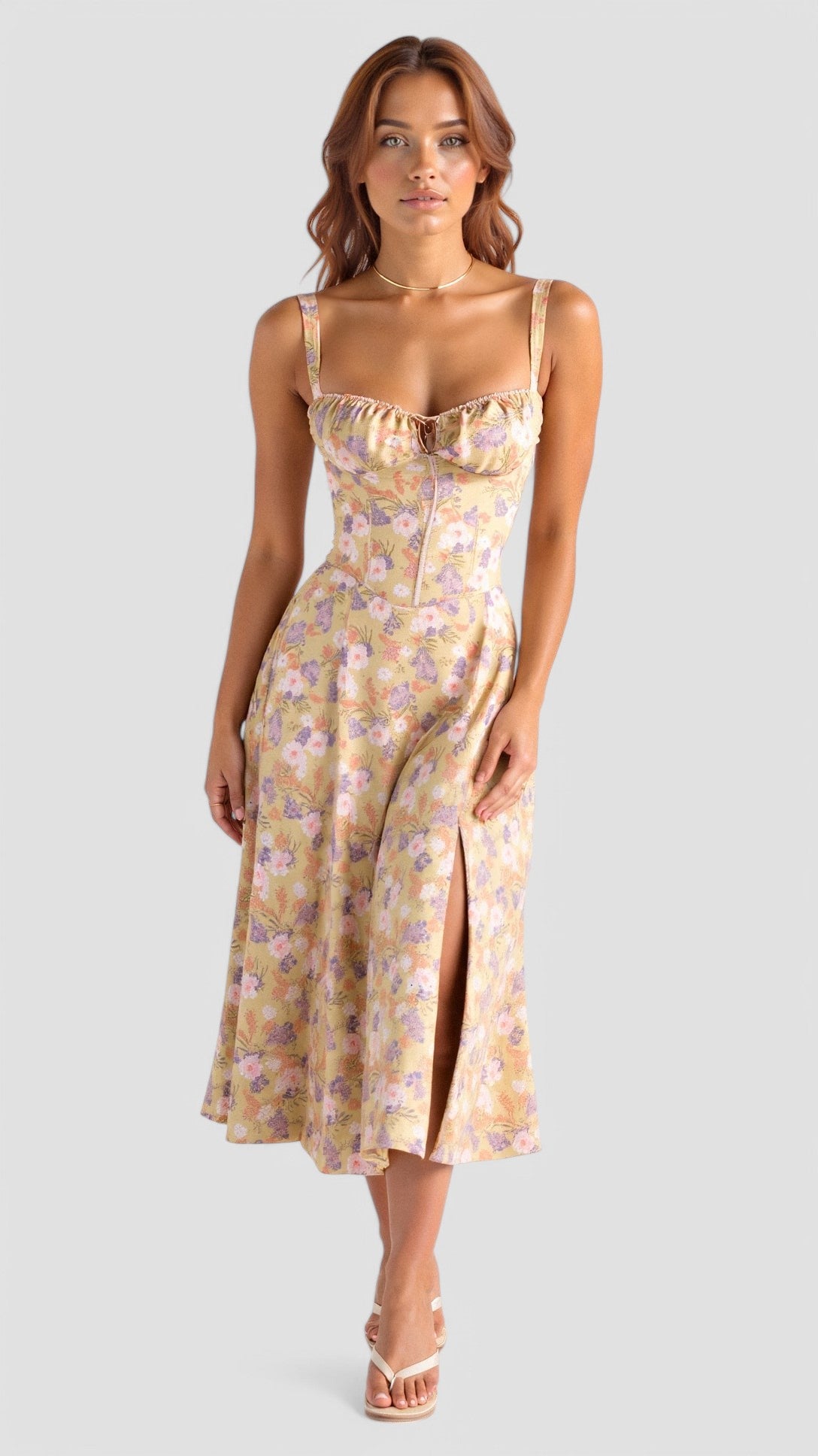 Cianna | Soft Beige Summer Dress
