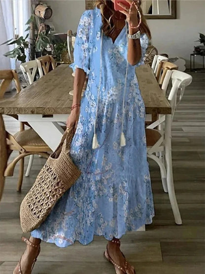 Liora | Effortless Elegant Floral Maxi Dress